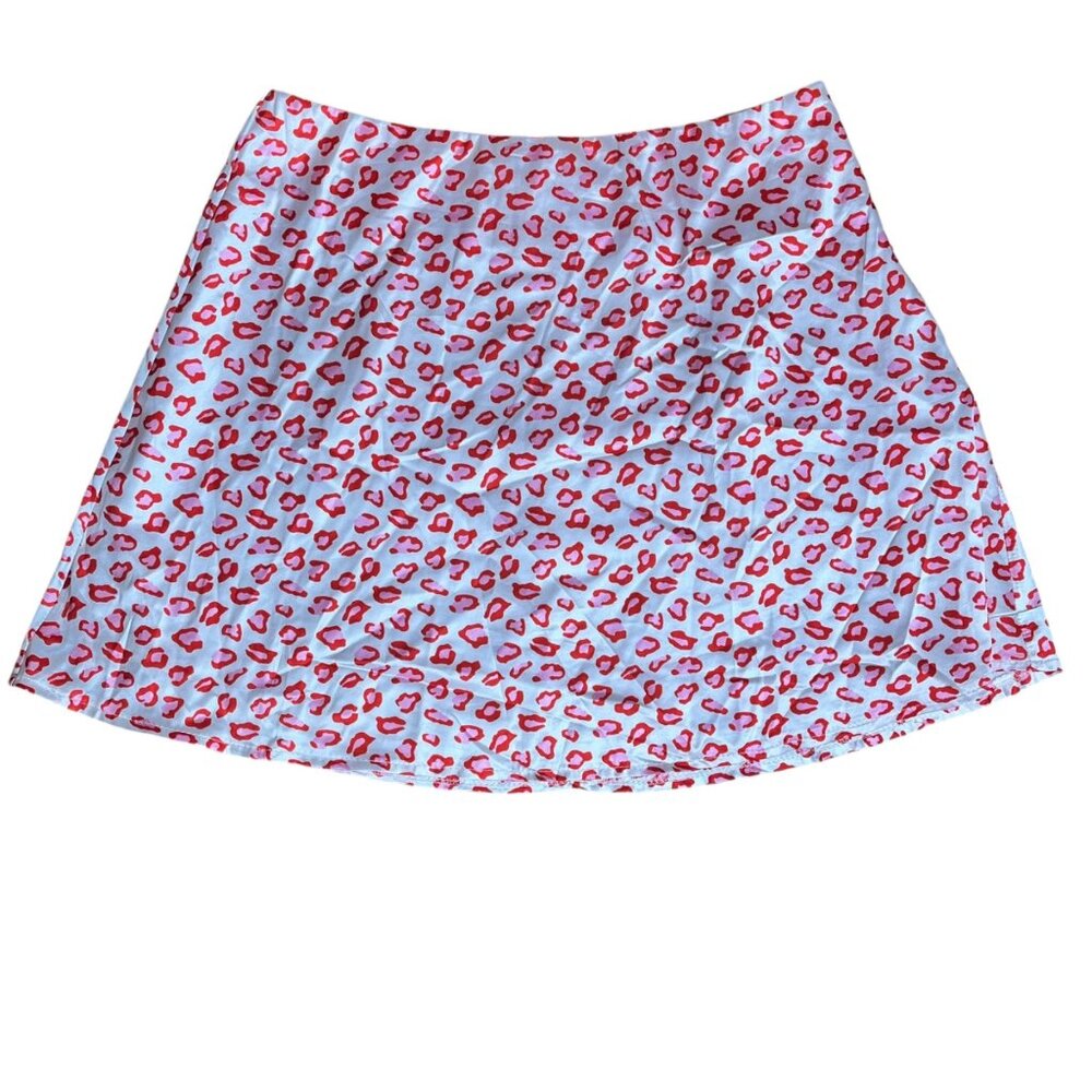 Princess Polly Womens Leopard Print Mini Skirt US 4 Blue/Red